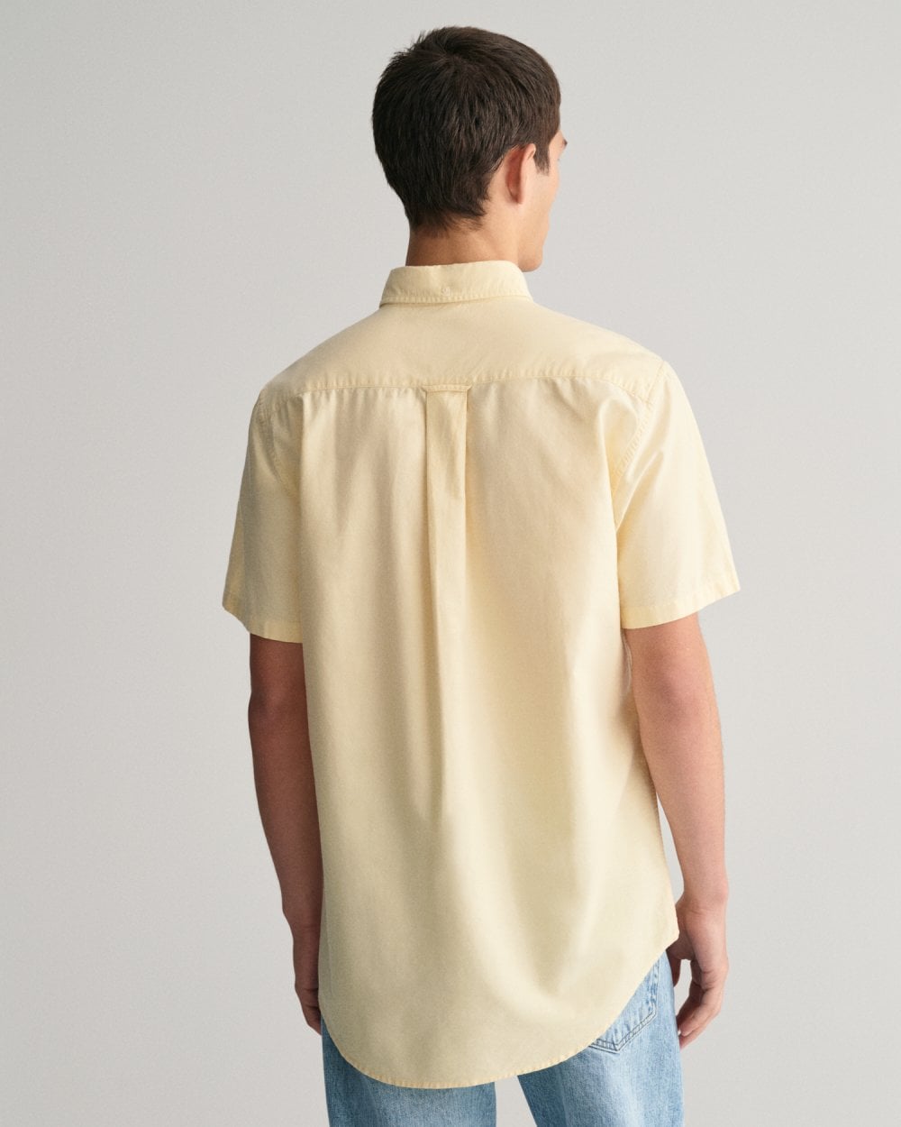 GANT Mens Regular Fit Short Sleeve Oxford Shirt - 726 Dusty Yellow