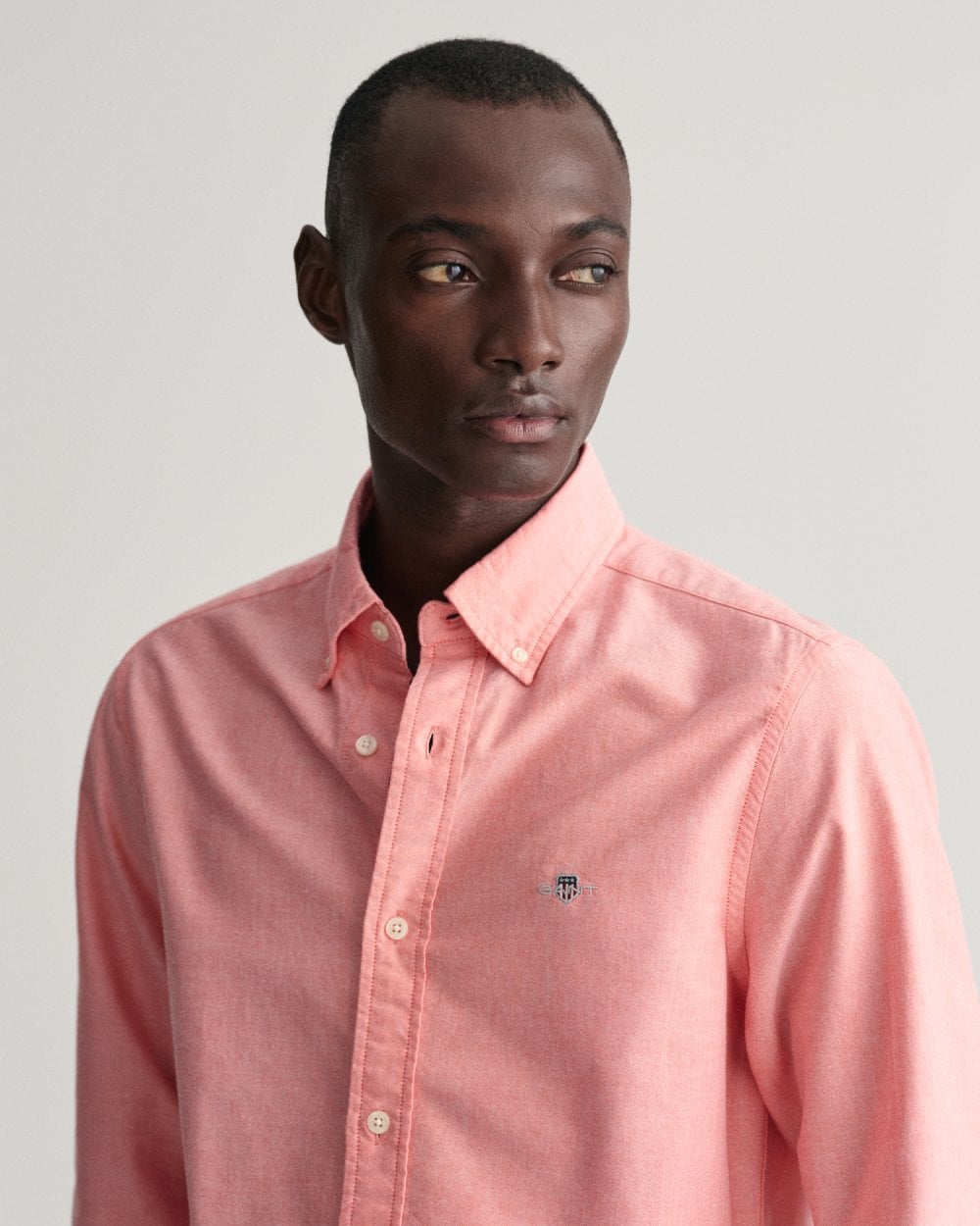 GANT Mens Slim Fit Long Sleeve Oxford Shirt - 628 Sunset Pink