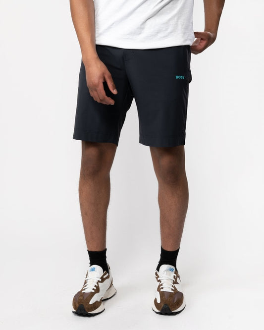 BOSS Green BOSS Green Hecon Active 1 Mens Regular-Fit Shorts with Decorative Reflective Artwork