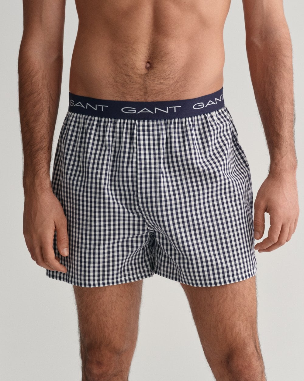 GANT GANT Mens Gingham And Stripe Boxer Shorts 2 -Pack