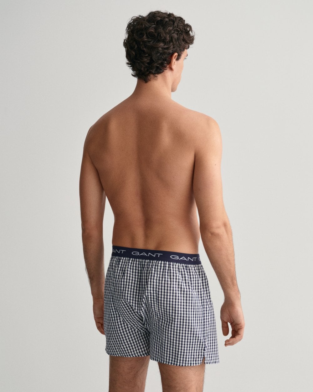 GANT GANT Mens Gingham And Stripe Boxer Shorts 2 -Pack
