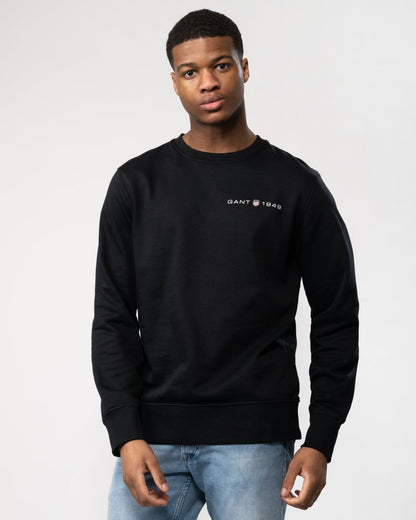 GANT Mens Printed Graphic Crew Neck Sweatshirt