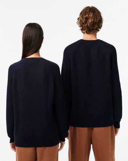 Lacoste Unisex Organic Cotton Sweater - Navy Blue 166