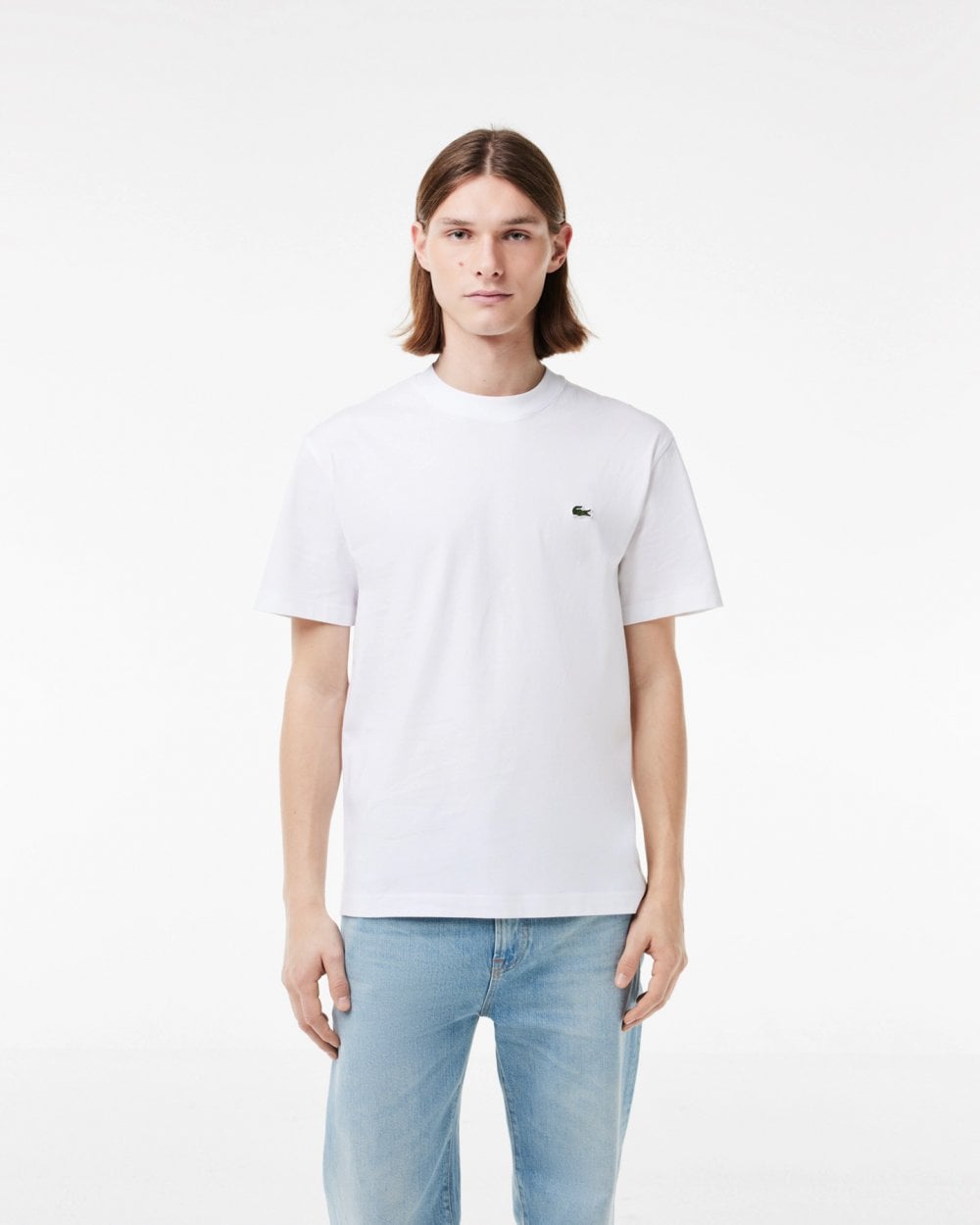 Lacoste Mens Classic Fit Cotton Jersey T-Shirt White 001 – CHO