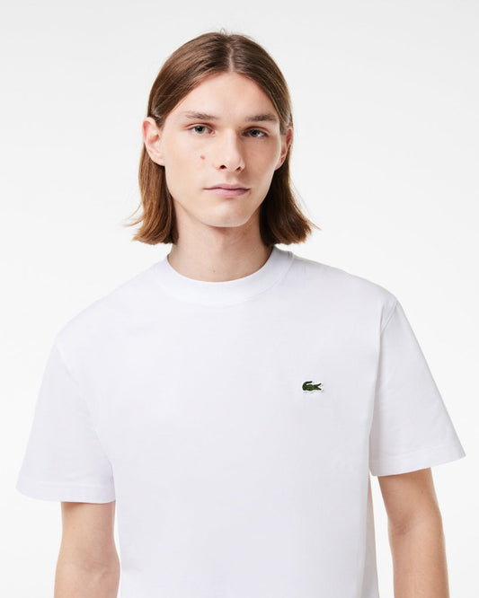 Lacoste Mens Classic Fit Cotton Jersey T-Shirt - White 001