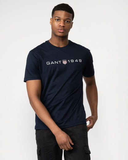 GANT Mens Printed Graphic Short Sleeve T-Shirt