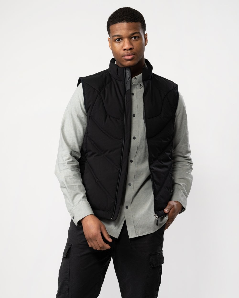 BOSS Green BOSS Green V Titanium Mens Water-Repellent Down Gilet