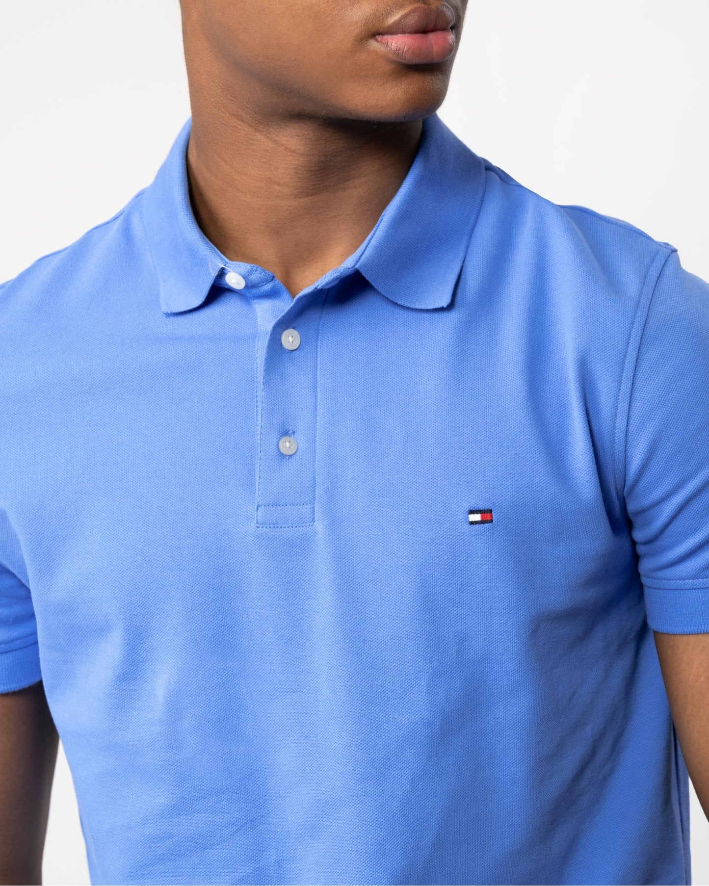 Tommy Hilfiger Core 1985 Slim Mens Polo Shirt - Blue Spell