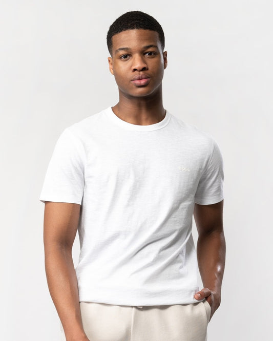BOSS Orange Tegood Mens Crew Neck T-Shirt - White 100 - CHO - Designer Mens Short Sleeve T-Shirts & Tops