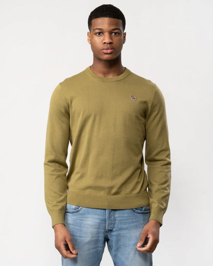 PS Paul Smith Mens Crew Neck Zebra Badge Jumper