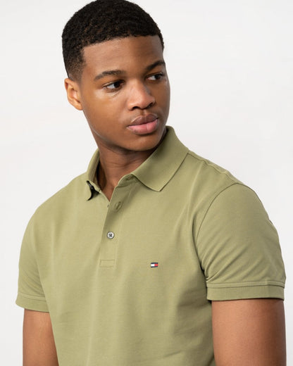 Tommy Hilfiger Core 1985 Slim Mens Polo Shirt - Faded Olive