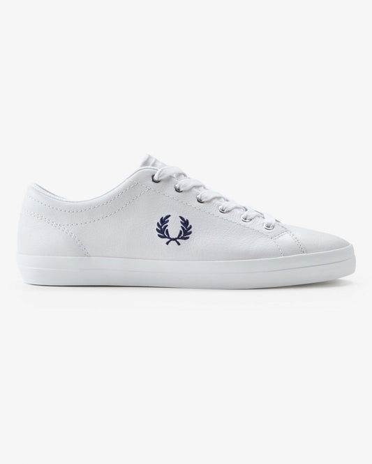Fred Perry Baseline Mens Leather Trainers - White 200