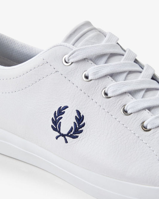 Fred Perry Baseline Mens Leather Trainers - White 200