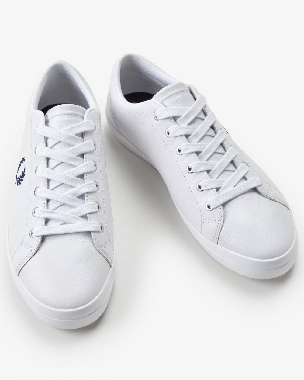 Fred Perry Baseline Mens Leather Trainers - White 200