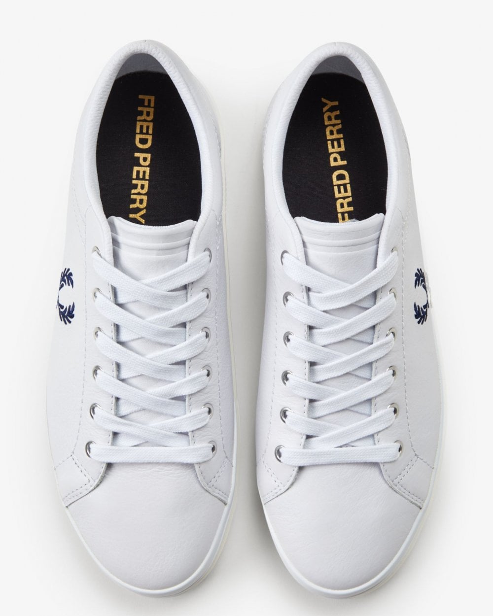 Fred Perry Baseline Mens Leather Trainers - White 200