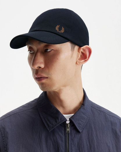 Fred Perry Classic Piqué Cap - Navy/Shadedstone U52