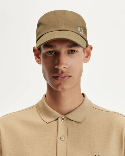 Fred Perry Classic Piqué Cap - Shaded Stone/Ecru R52