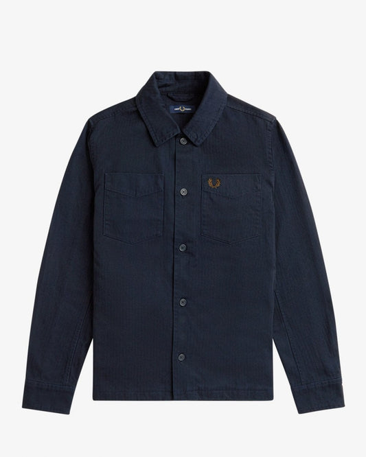Fred Perry Fred Perry Mens Herringbone Overshirt