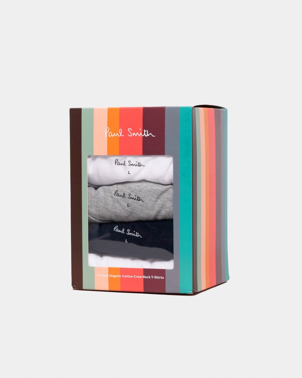 Paul Smith 5 Pack Mens Script Logo T-Shirts - 1A Multi