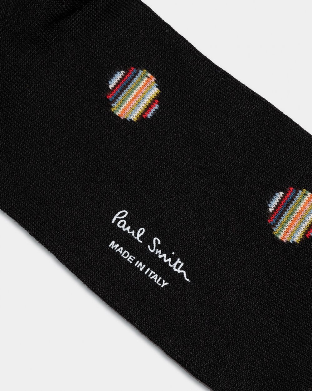 Paul Smith Mens Signature Stripe Polka Dot Socks - 79 Black