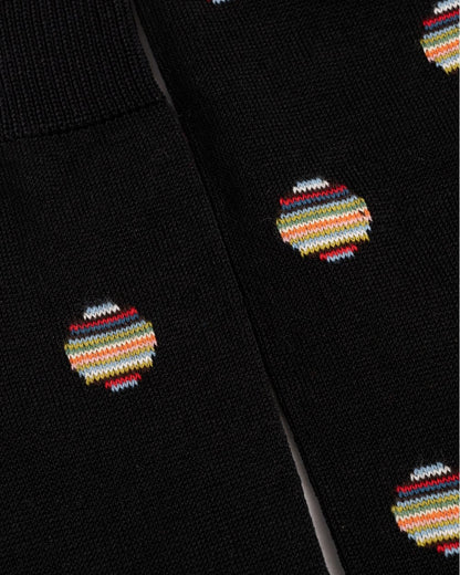 Paul Smith Mens Signature Stripe Polka Dot Socks - 79 Black