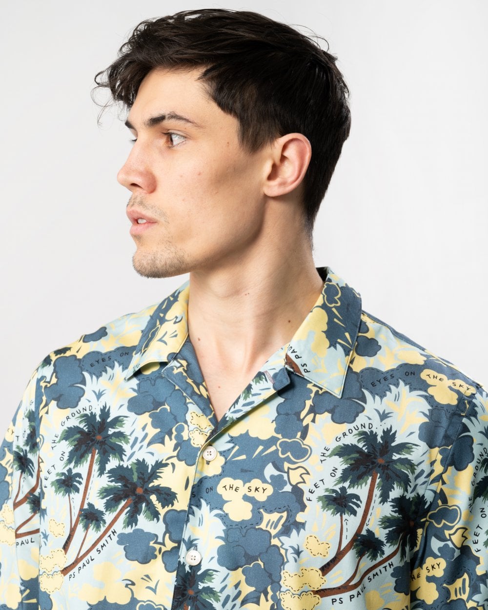 Paul Smith PS Paul Smith Mens 'Eyes On The Sky' Print Short-Sleeve Shirt