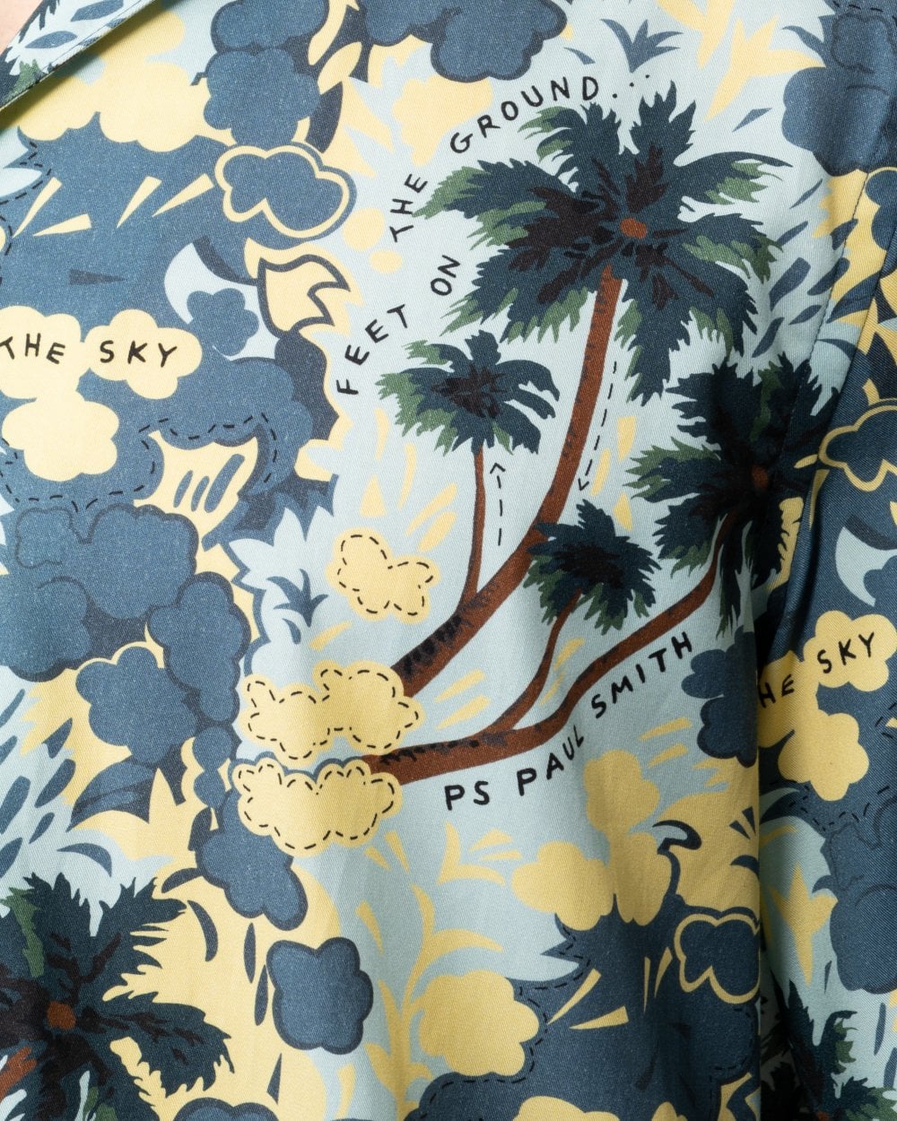 Paul Smith PS Paul Smith Mens 'Eyes On The Sky' Print Short-Sleeve Shirt