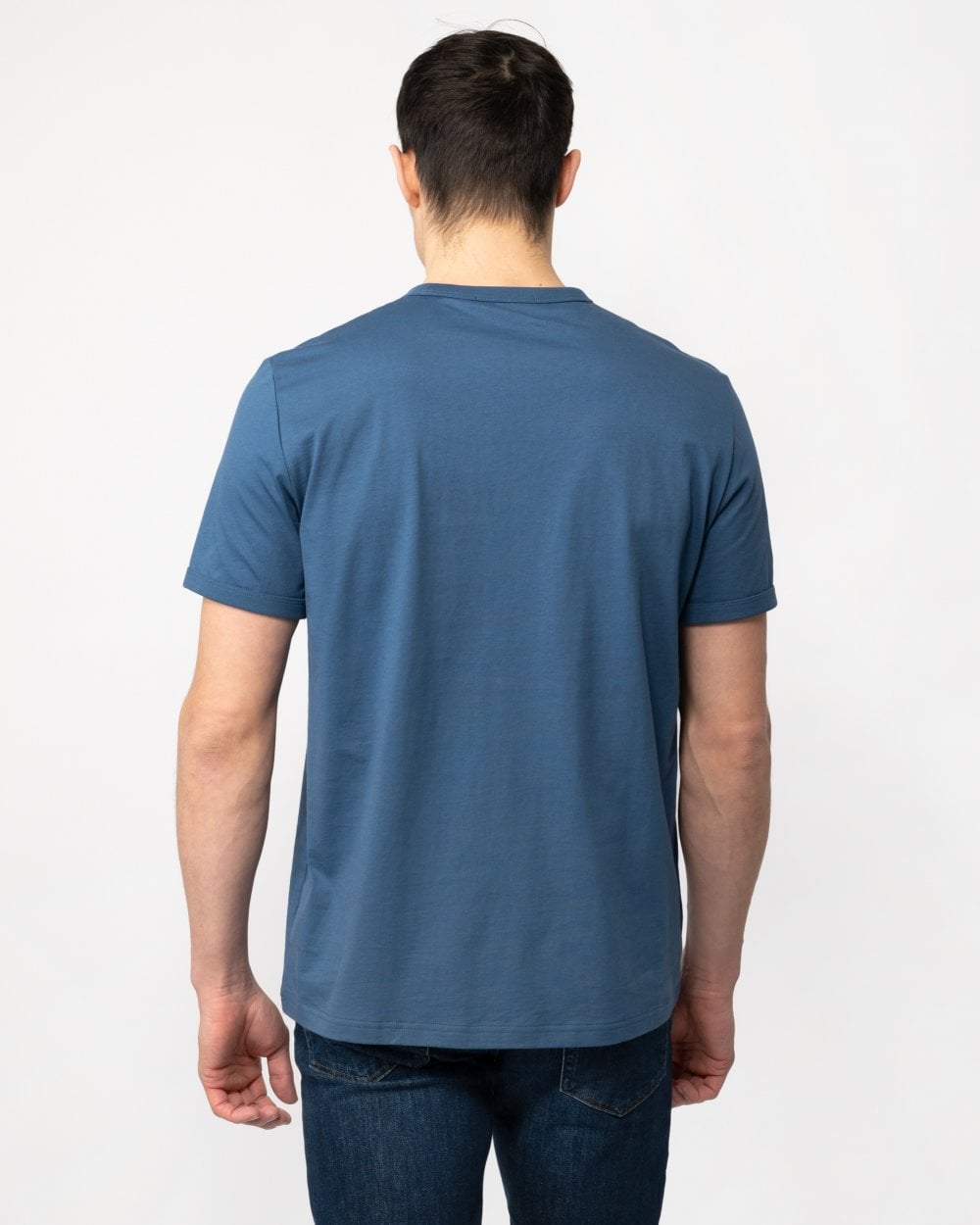 Fred Perry Mens Ringer T-Shirt - Midnight Blue/Light Ice V06