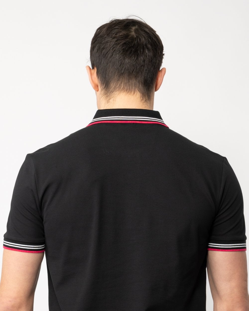 BOSS Green Paul Mens Short Sleeve Polo Shirt With Contrast Tipping - Black 002