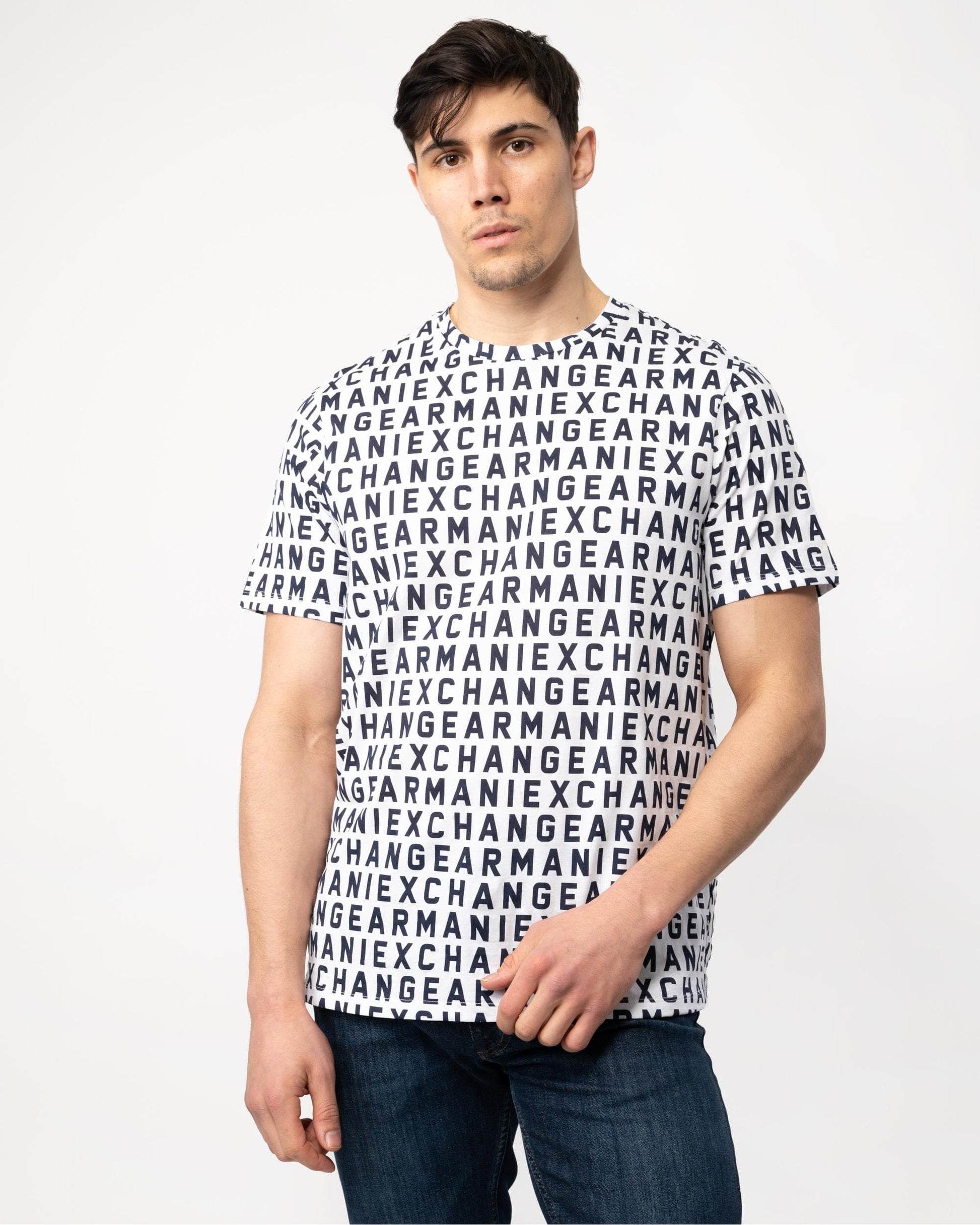Armani Exchange Armani Exchange Mens AOP Logo T-Shirt 