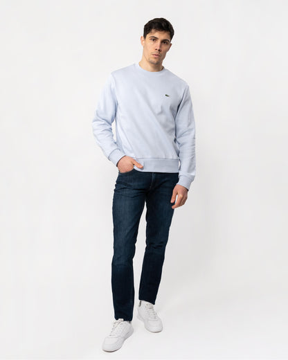 Lacoste Mens Crew Neck Fleece Sweatshirt - Phoenix Blue J2G