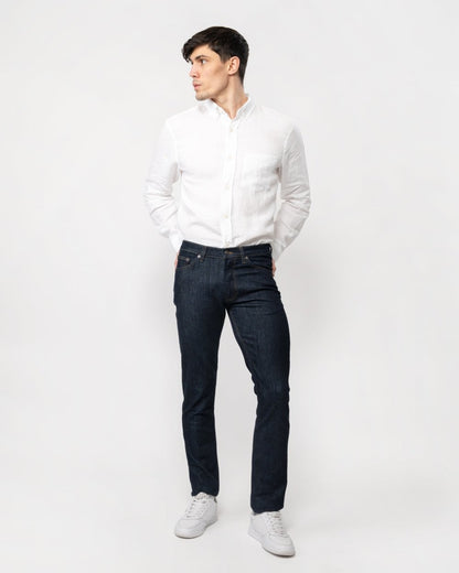 GANT Mens Regular Linen Long Sleeve Shirt - 110 White