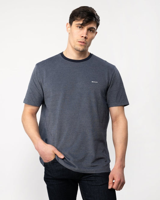 GANT GANT Mens 4-Col Oxford Regular Short Sleeve T-Shirt