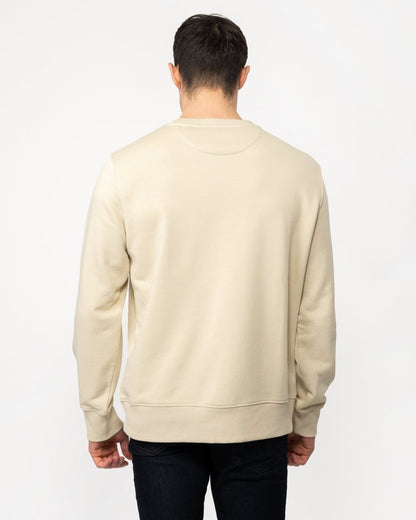 GANT Mens Regular Fit Shield Logo Crew Neck Sweatshirt - 239 Silky Beige