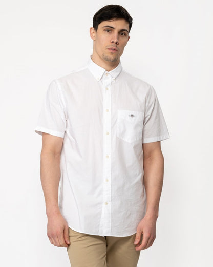 GANT Mens Regular Fit Short Sleeve Poplin Shirt