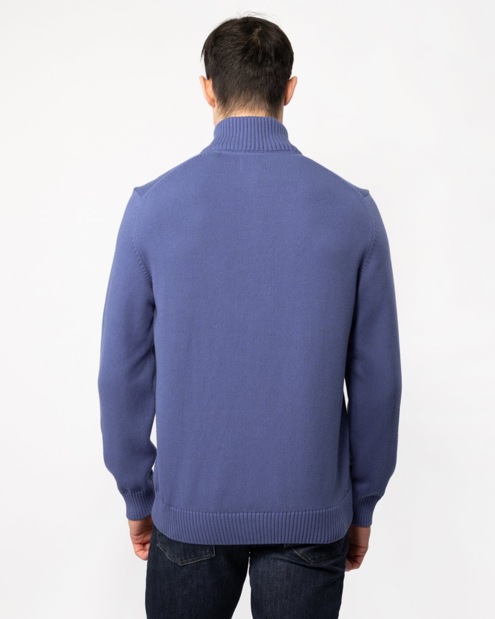 GANT Mens Casual Cotton Half Zip Jumper - 407 Rich Blue