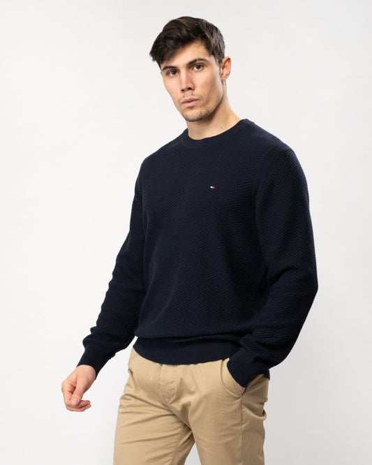 Tommy Hilfiger Tommy Hilfiger Oval Structure Mens Crew Jumper
