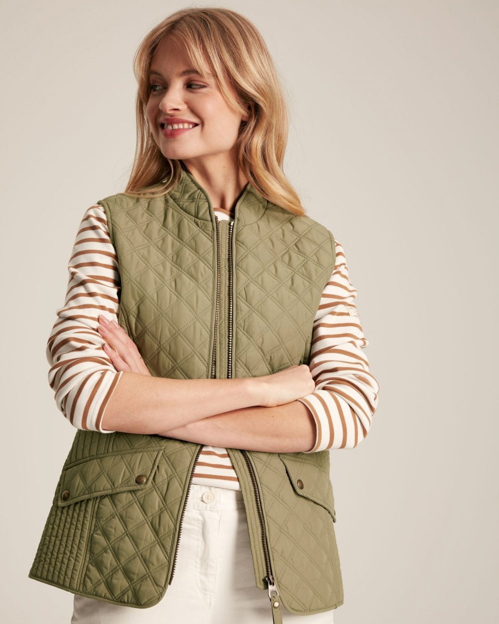 Joules Minx Womens Diamond Quilt Gilet 223560