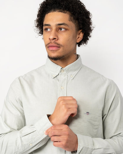 GANT Mens Regular Fit Long Sleeve Oxford Shirt - 345 Milky Matcha