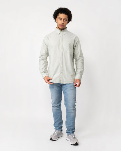 GANT Mens Regular Fit Long Sleeve Oxford Shirt - 345 Milky Matcha