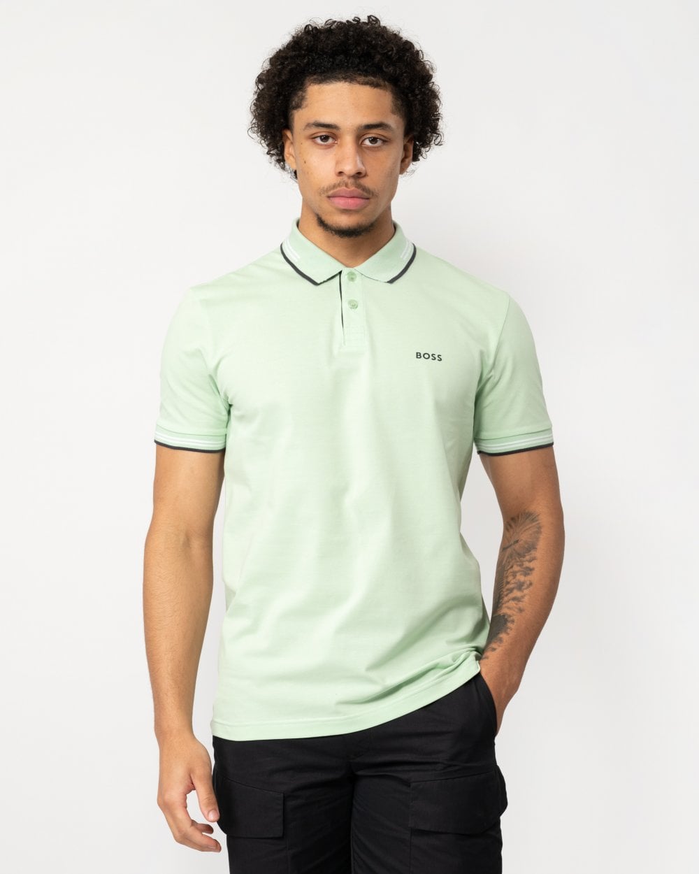 BOSS Green Paul Mens Short Sleeve Polo Shirt With Contrast Tipping