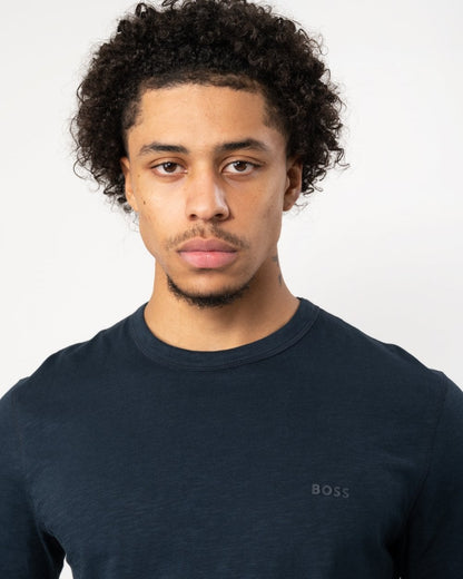 BOSS Orange Tegood Mens Crew Neck T-Shirt - Dark Blue 404