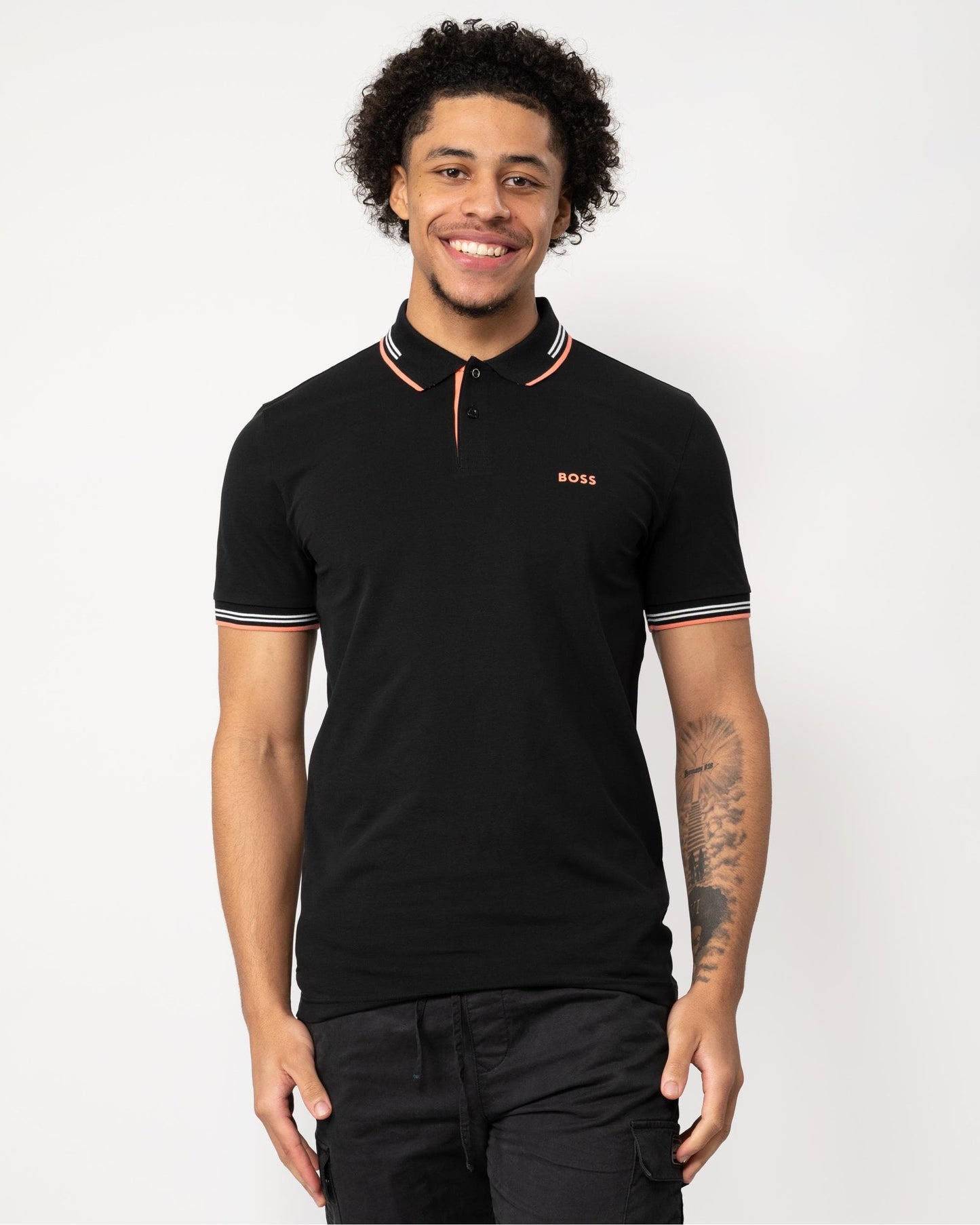 BOSS Green Paul Mens Short Sleeve Polo Shirt With Contrast Tipping