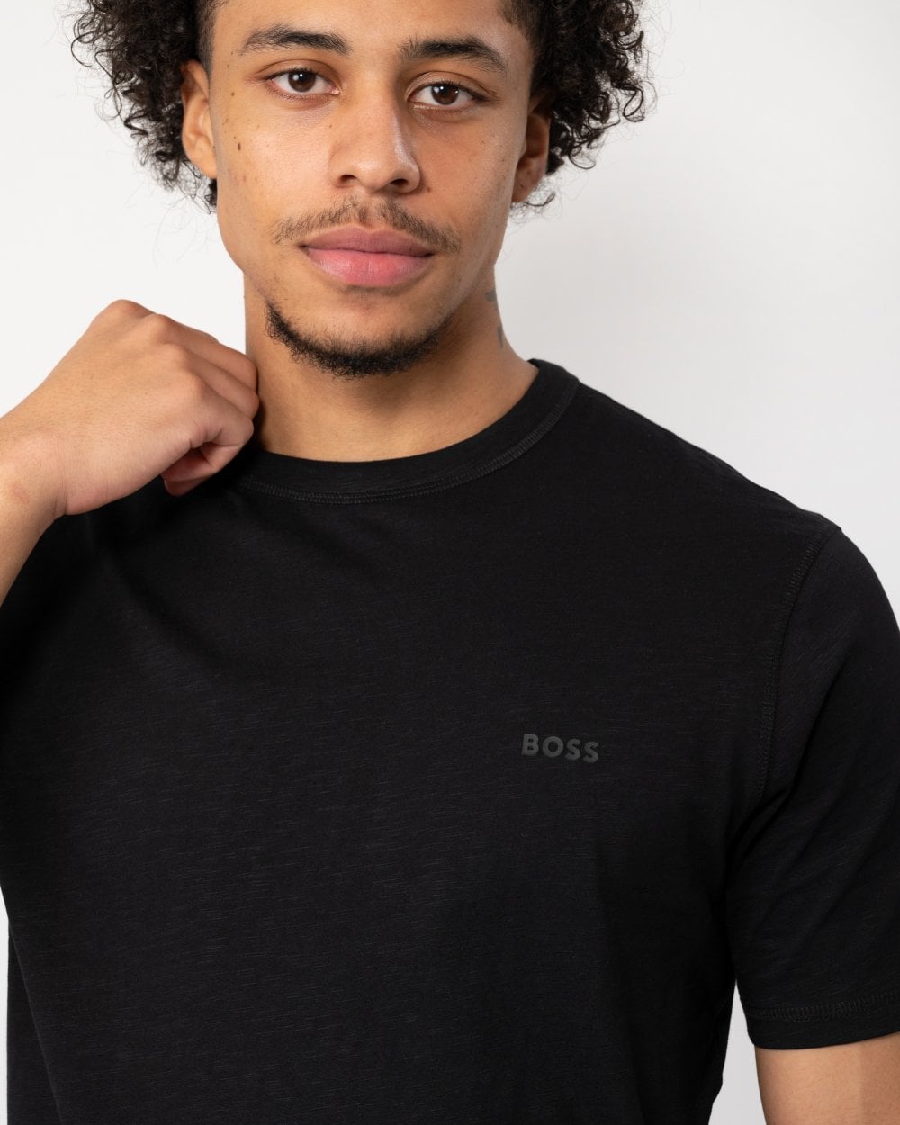 BOSS Orange Tegood Mens Crew Neck T-Shirt - Black 001