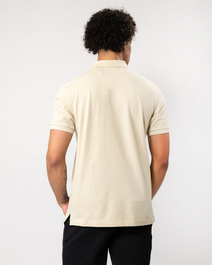 GANT Mens Slim Fit Short Sleeve Shield Logo Pique Polo - 239 Silky Beige