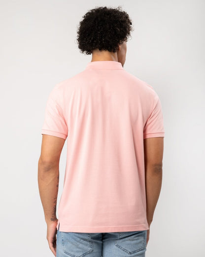 GANT Mens Slim Fit Short Sleeve Shield Logo Pique Polo - 671 Bubblegum Pink
