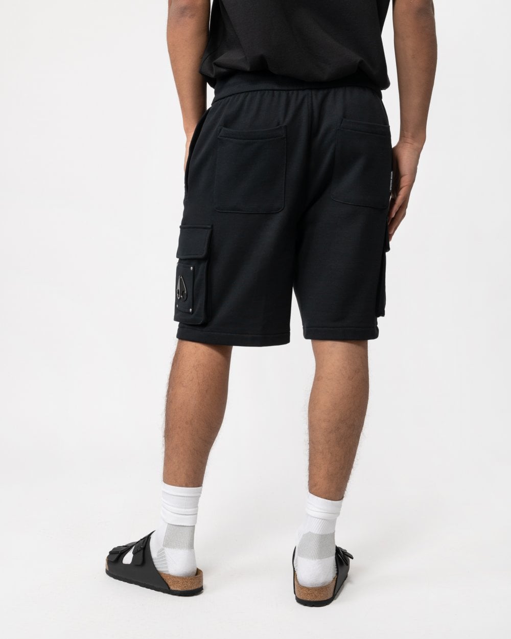 Moose Knuckles Hartsfield Mens Cargo Shorts - Black 292 - CHO - Designer Mens Shorts
