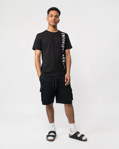 Emporio Armani Mens Logoband Beach T-Shirt - Black