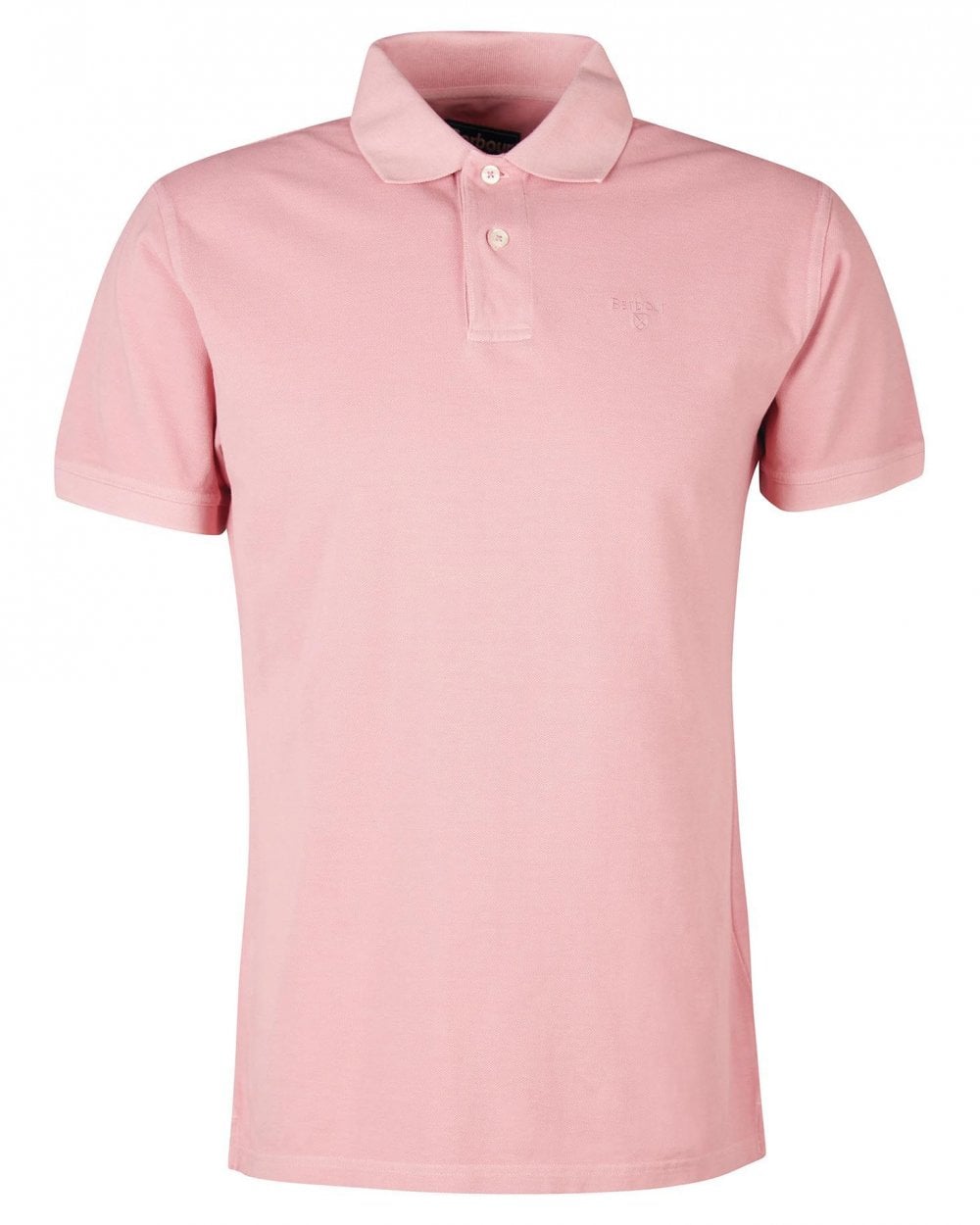 Barbour Wash Sports Mens Polo Shirt - Pink Salt