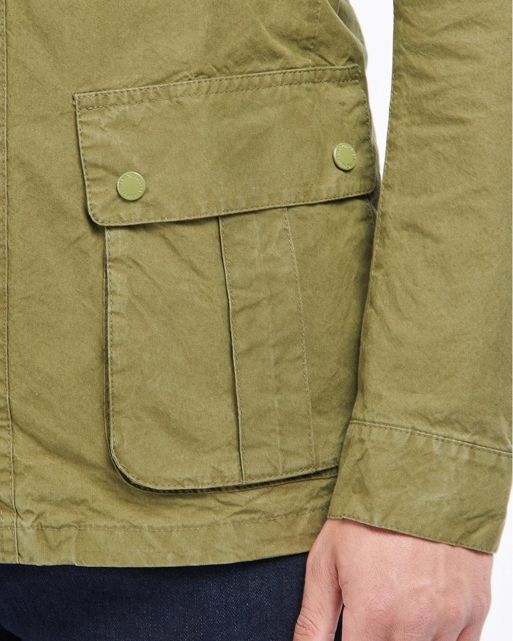 Barbour International Summer Wash Duke Mens Jacket - Dusky Green